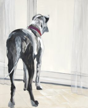 Beata Zuba: Jeny - standing dog, 120x100