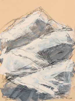Beata Zuba: Sketches from the cycle My Mountains, original technique on paper, 2018