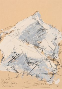 Beata Zuba: Sketches from the cycle My Mountains, original technique on paper, 2018