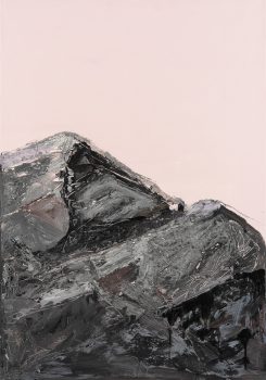 Beata Zuba: At a pink dawn mountains are waking up to life, 100x70, original technique, 2018