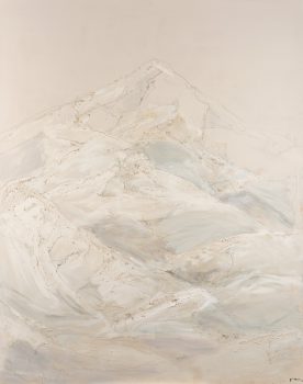 Beata Zuba: W gęstej mgle, 193x157, technika własna na płótnie, 2018