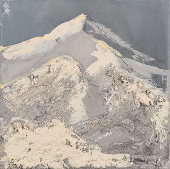 Beata Zuba: Gray snow in gray mountains, 40x30, original technique, 2018